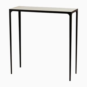 Long Esquisse Wrought Iron and Cream Parchment Console Tables by Atelier Cabanel