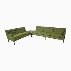 Mid-Century Modern Green Modular Sofa, Italy, 1970s