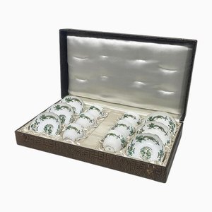 Porcelain Rich Court Dragon Cups and Saucers from Meissen, Germany, 1960s, Set of 12