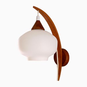 Applique Murale Vintage avec Opaline, 1960s