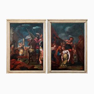 Pietro Dandini, Il sacrificio di Ifigenia e Miriam che suona il tamburello e balla, XVI-X700, olio su tela, set di 2