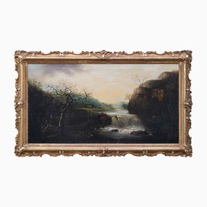 Artista de escuela nórdica, paisaje, principios del siglo XIX, óleo sobre lienzo, enmarcado