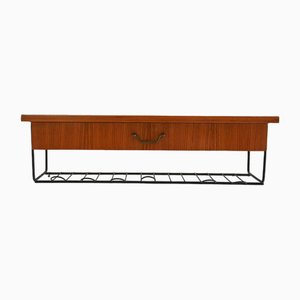 Scandinavian Suspended Bedside Table, 1960s