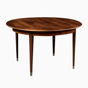 Runder dänischer Vintage Klapptisch aus Holz von Agner Christoffersen für NC Christoffersen, 1948