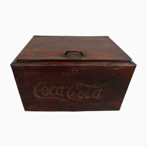 Vintage Metal Coco Cola Refrigerator Box, 1950s