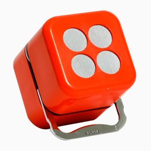 Rk 501 Alpha 2 Legendary Orange Cube Radio by Dario & Mario Bellini for Siemens, Germany, 1968