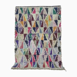 Vintage Boucherouite Hand Knotted Rug