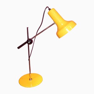Lampe de Bureau Space Age avec Rotule Jaune, 1970s