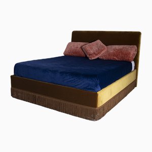 Vintage Italian Velvet Bed, 2020