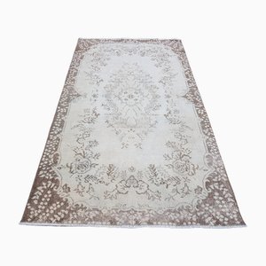 Vintage Floral Oushak Rug, 1950