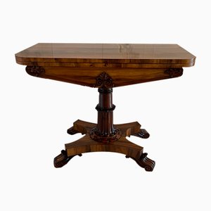 Antique Victorian Carved Rosewood Console Table, 1850