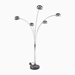 Metal and Marble Floor Lamp from Cottex, Sweden, 1970s