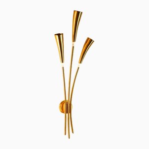 Wandlampe aus Messing von Oscar Torlasco