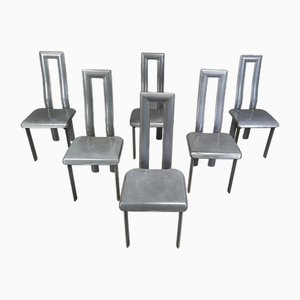 Italian Model Regia Dining Chairs by Antonello Mosca for Ycami, 1980s, Set of 6