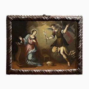 Artista italiano, Annunciazione, 1600, Olio su tela
