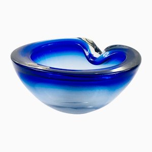 Large Sommerso Murano Glass Bowl by Flavio Poli, Italy, 1970s