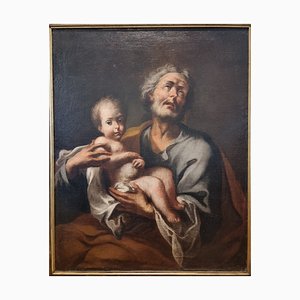 Heiliger Josef mit Kind, 1750, Öl auf Leinwand