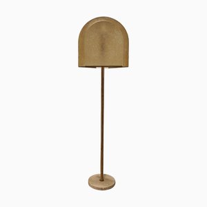 Lampadaire en Laiton et Fibre de Verre par Salvatore Gregorietti pour Lamperti, 1960s