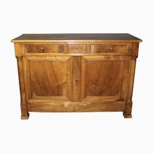 Empire Sideboard with Half Columns in Walnut, 19th Century