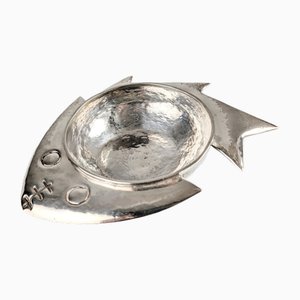 Scodella scultorea in argento di Graziella Laffi, Perù, anni '60