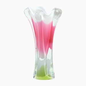 Mid-Century Glass Vase by Josef Hospodka for Chribska Glassworks