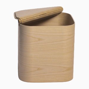 Ash Wood Laundry Basket with Flexible Lid by Villahomecollection