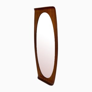 Grand Miroir Ovale en Palissandre par Campo & Graffi, 1950s