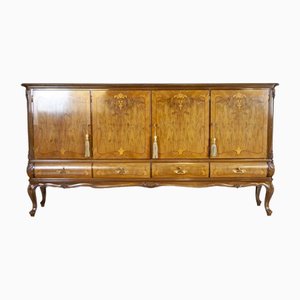 Inlaid Walnut Living Room Cabinet, 1950s