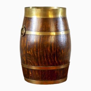 Barrel-Like Oak Umbrella Stand, Early 20th Century