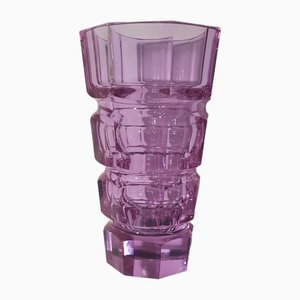Vintage Art Deco Vase by Josef Hoffmann for Ludwig Moser Bohemia, 1930s
