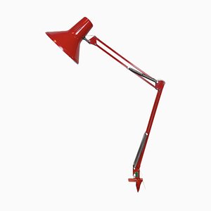 Vintage Italian Architect Table Lamp in Red, 1970s