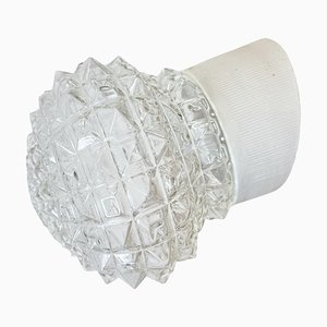 Vintage White Porcelain Wall Light, 1970s