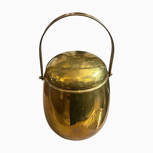 Mid-Century Modern Italian Ice Bucket in Brass, 1960s