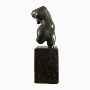 Small Bronze Sculpture of Female Torso by Pieter Kortekaas, 1989