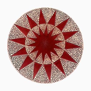 Cuenco francés Art Déco bajo de cerámica esmaltada al estilo de Saint Clément, años 30