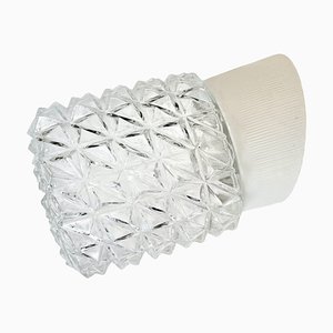 Weiße Vintage Porzellan Wandlampe, 1970er