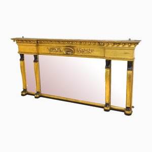 Regency Giltwood & Gesso Overmantle Mirror, 1820s