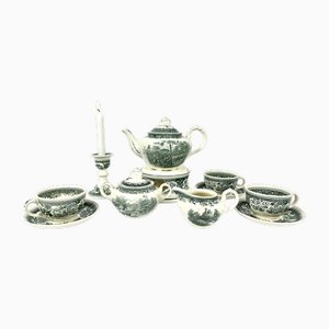 Green Burgenland Coffee and Tea Set in Porcelain from Villeroy & Boch, Germany, 1980s, Set of 13