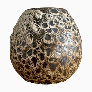 Vase Studio Sculptural Brutaliste en Céramique de Scheurich, Allemagne de l'Ouest, 1970s