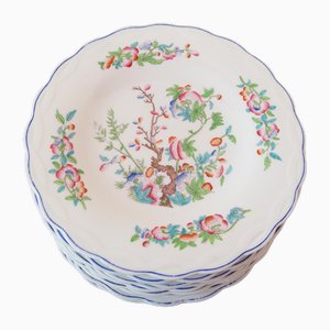 Antique English Minton Indian Tree Plates, 1851, Set of 10