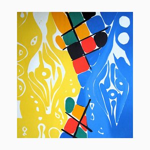 Ernst Wilhelm Nay, Composition, 1966, Original Lithograph