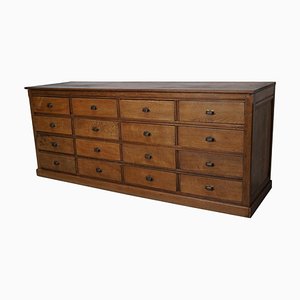 Vintage French Light Oak Filing Cabinet, 1920/30s