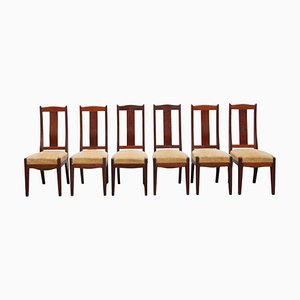 Arts and Crafts Amsterdam School Chairs attributed to Jac. Van Den Bosch, 1909, Set of 6