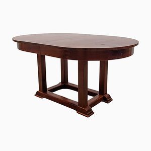 Mesa de comedor School oval de Amsterdam atribuida a Jac Van Den Bosch para T Binnenhuis, 1909