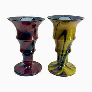 Trumpet Vase in Laminated Glass from Kralik Ernst Steinwald & Co., 1970