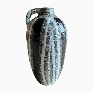 Scandinavian Modern Back and White Ceramic Progresso Vase by Ingrid Atterberg for Upsala Ekeby, 1960s