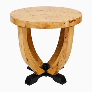 Art Deco Side Table in Satin Birch