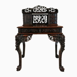 Scrivania antica in legno di Padouk, Cina