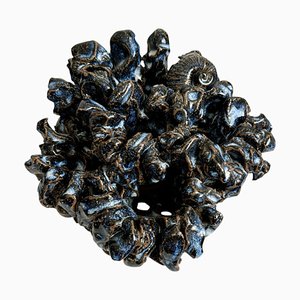 Central European Artist, Abstract Marine Life Sculpture, 1970s, Terracotta
