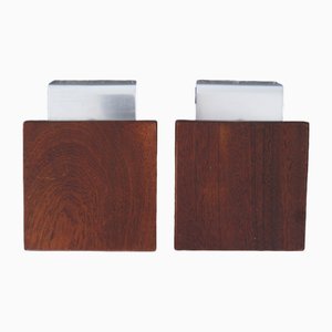 Teak Push Pull Door Handles, 1960s, Set of 2